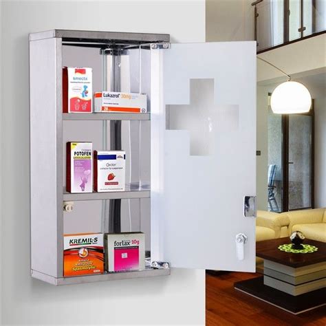 stainless steel lockable first aid cabinet|wall mounted first aid cabinets.